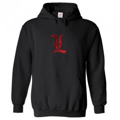 L Death Note Classic Unisex Kids and Adults Pullover Hoodie for Animated Thriller Show Fans